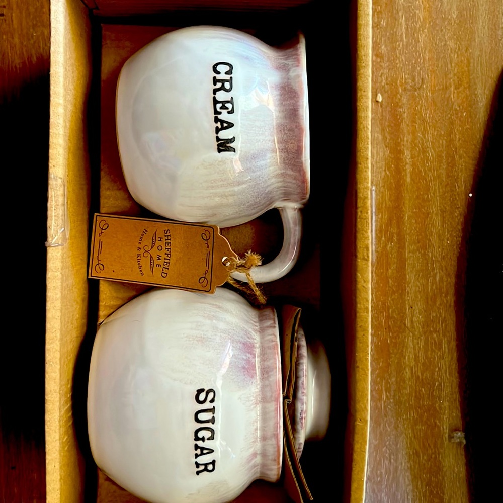 Cream and sugar pots Sheffield home